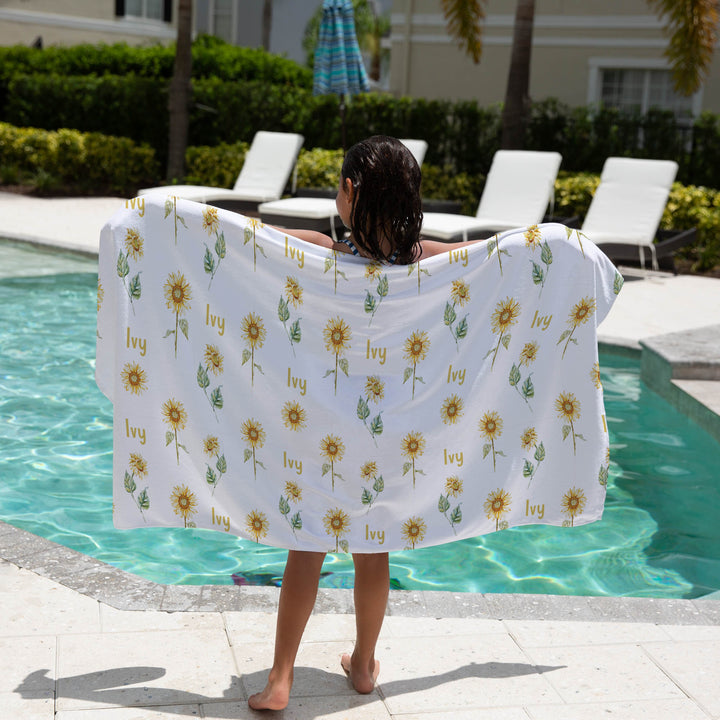 sunflower girls towel