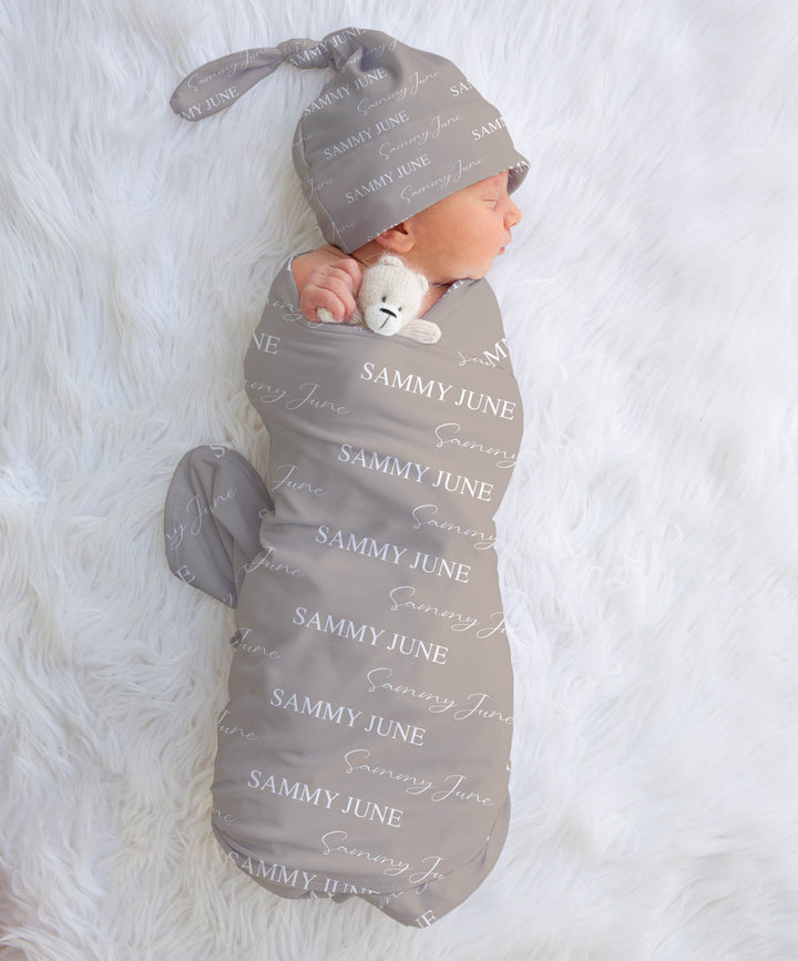 BABY SWADDLE BLANKET  TAUPE