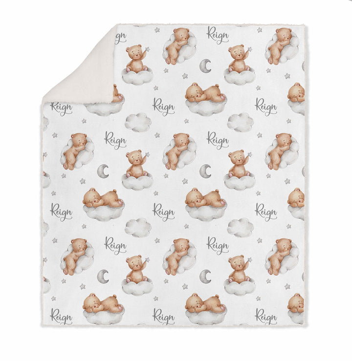 TEDDY BEAR BLANKET WITH NAME