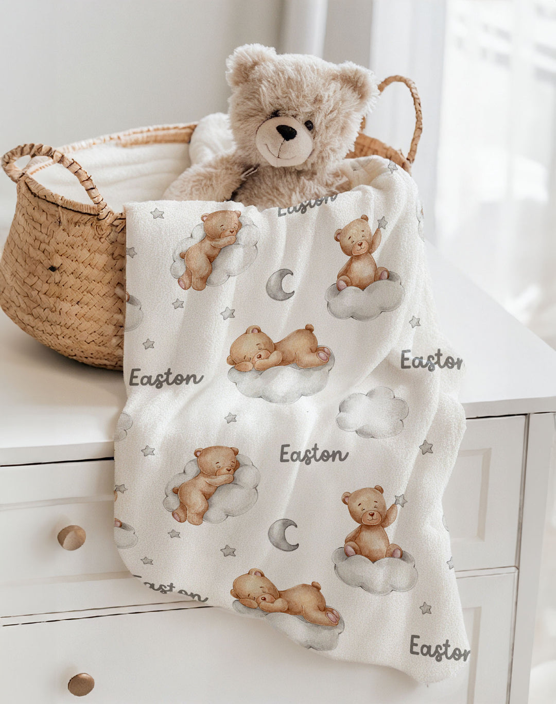 teddy bear personalised baby blankets