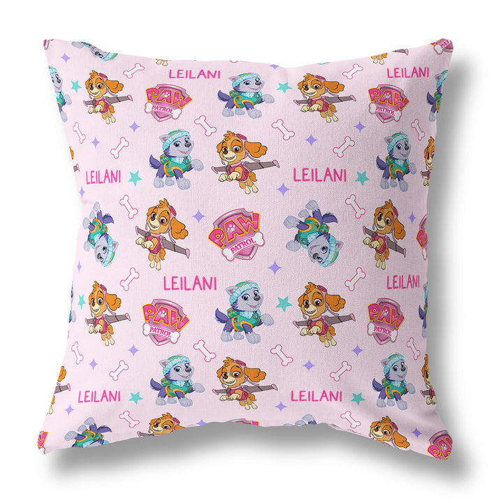 paw patrol kids cushion with name