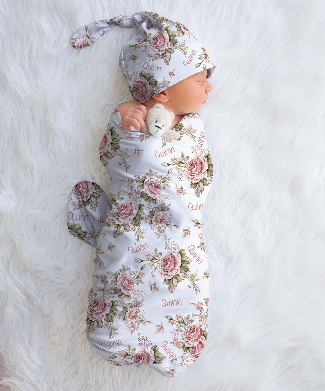 floral baby swaddle