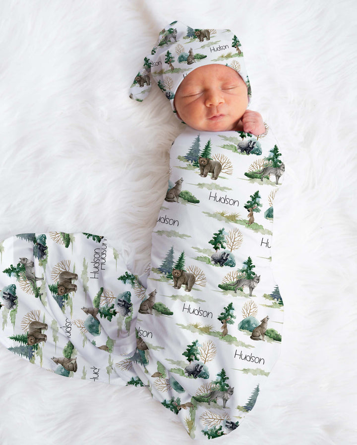 wolf baby swaddle